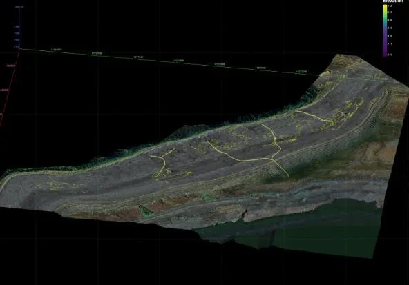 Modelo 3D de rutas conductivas de filtración