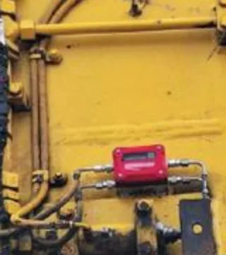 Endpoint montado en el brazo de una excavadora